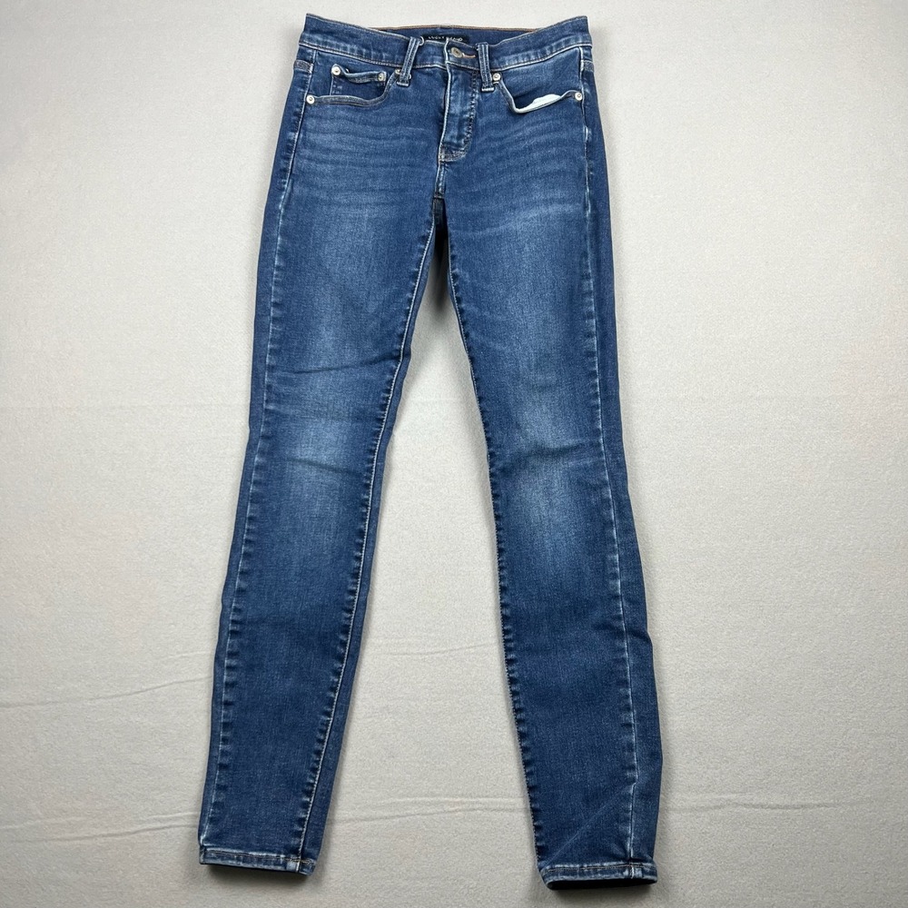 Lucky Brand Women's 2/26L Ava Mid Rise Skinny Dark Blue Wash Stretch Denim Jeans